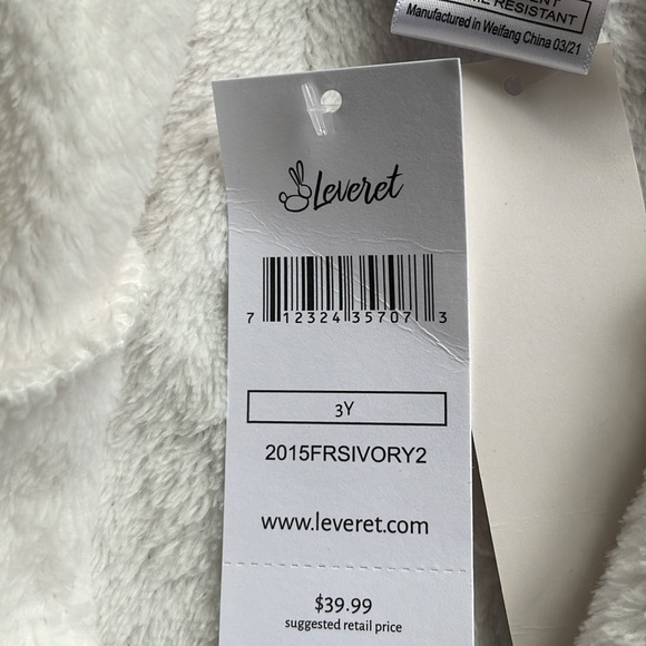 Leveret Kid/Toddler belted robe size toddler 3 - Picture 2 of 8